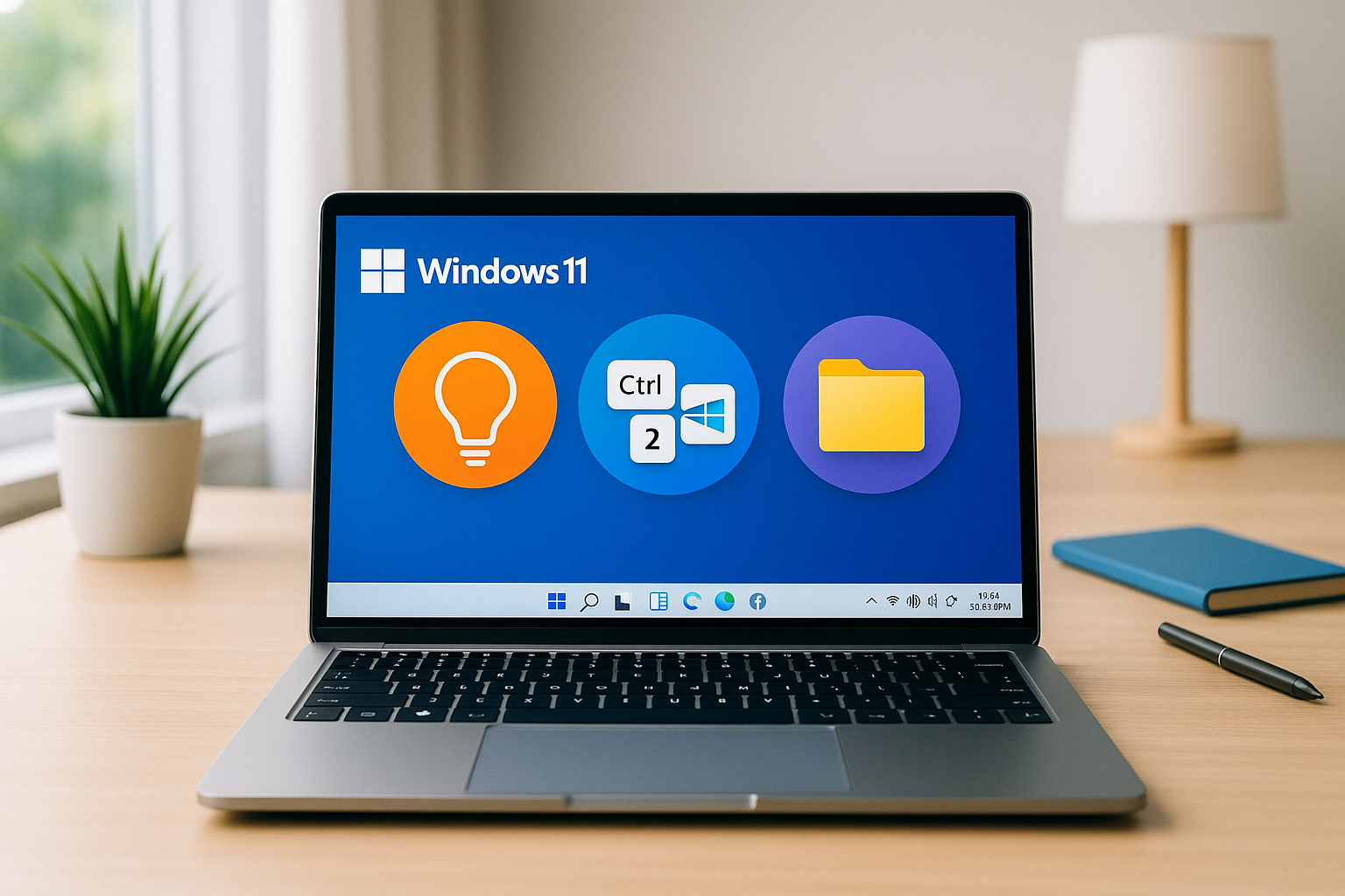Ordinateur portable avec barre de chargement, illustrant un système lent